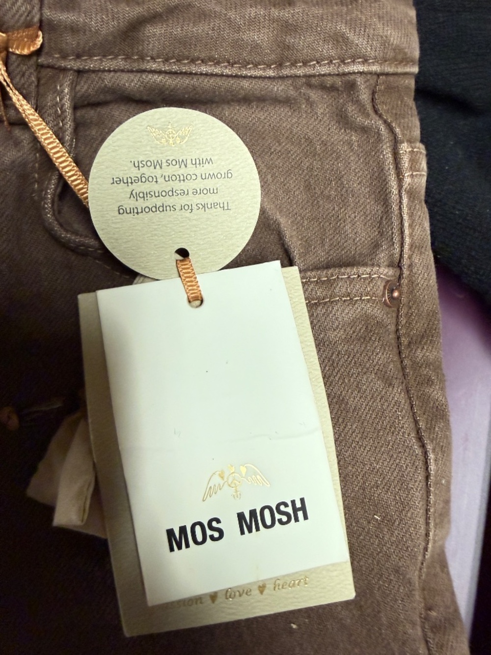 NWT MOS MOSH Scandinavian Luxury Denim Stella Fudge Pant Jeans Women's size 24 - Picture 9 of 11